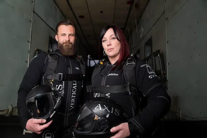 Niklas Daniel and Brianne Thompson, founders of AXIS Flight School